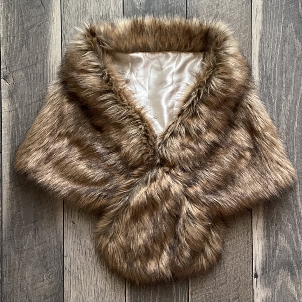 Brown Faux Fur Stole